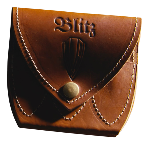 Blitz-Broadhead dark brown leather pouch