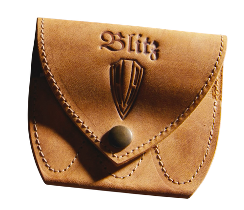 Blitz-Broadhead light brown leather pouch