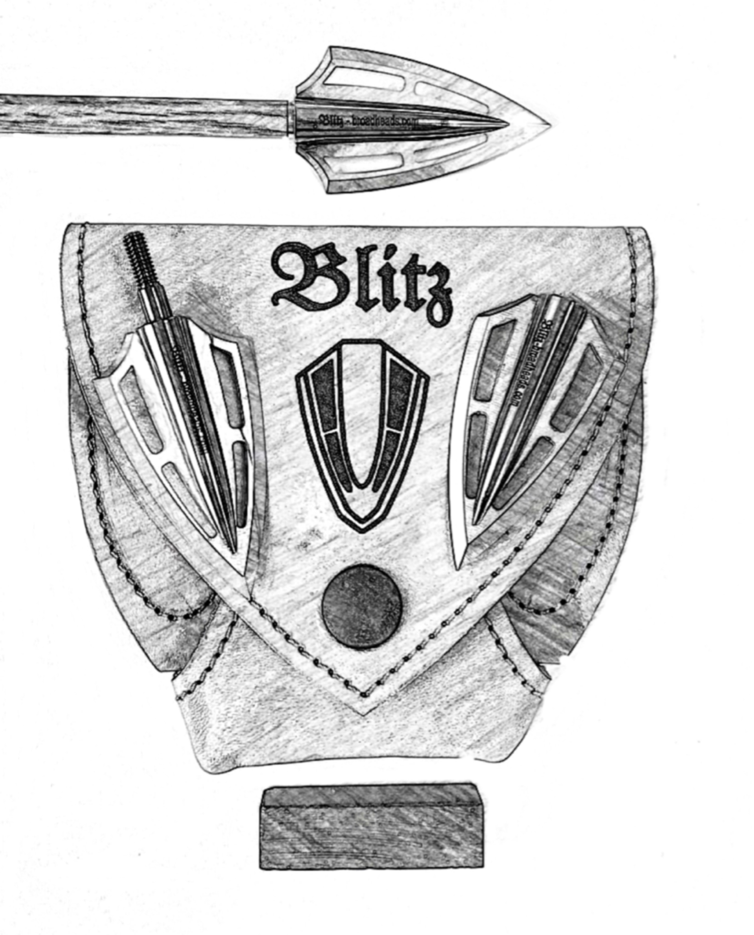Blitz-Broadhead pouch with content, closed